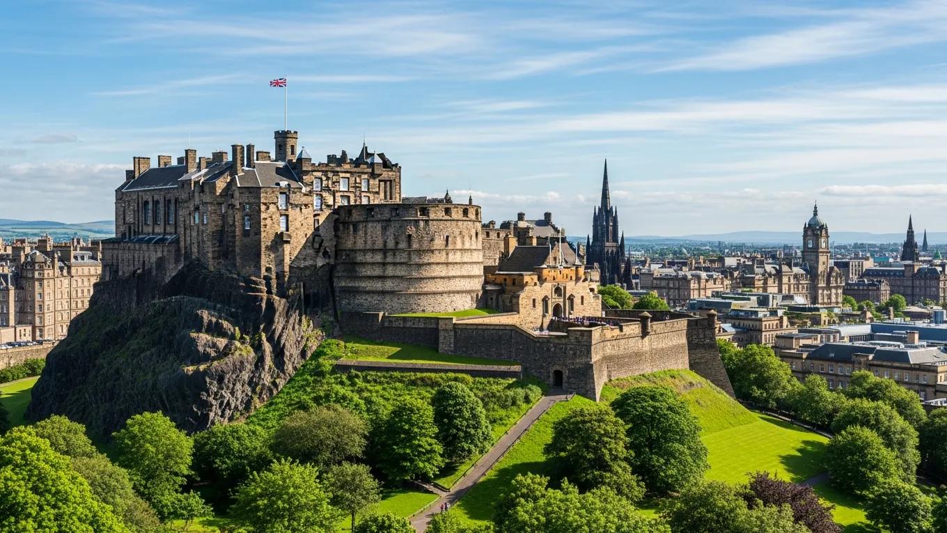 Edinburgh Castle overlooking the city, a must-see historical site in Scotland